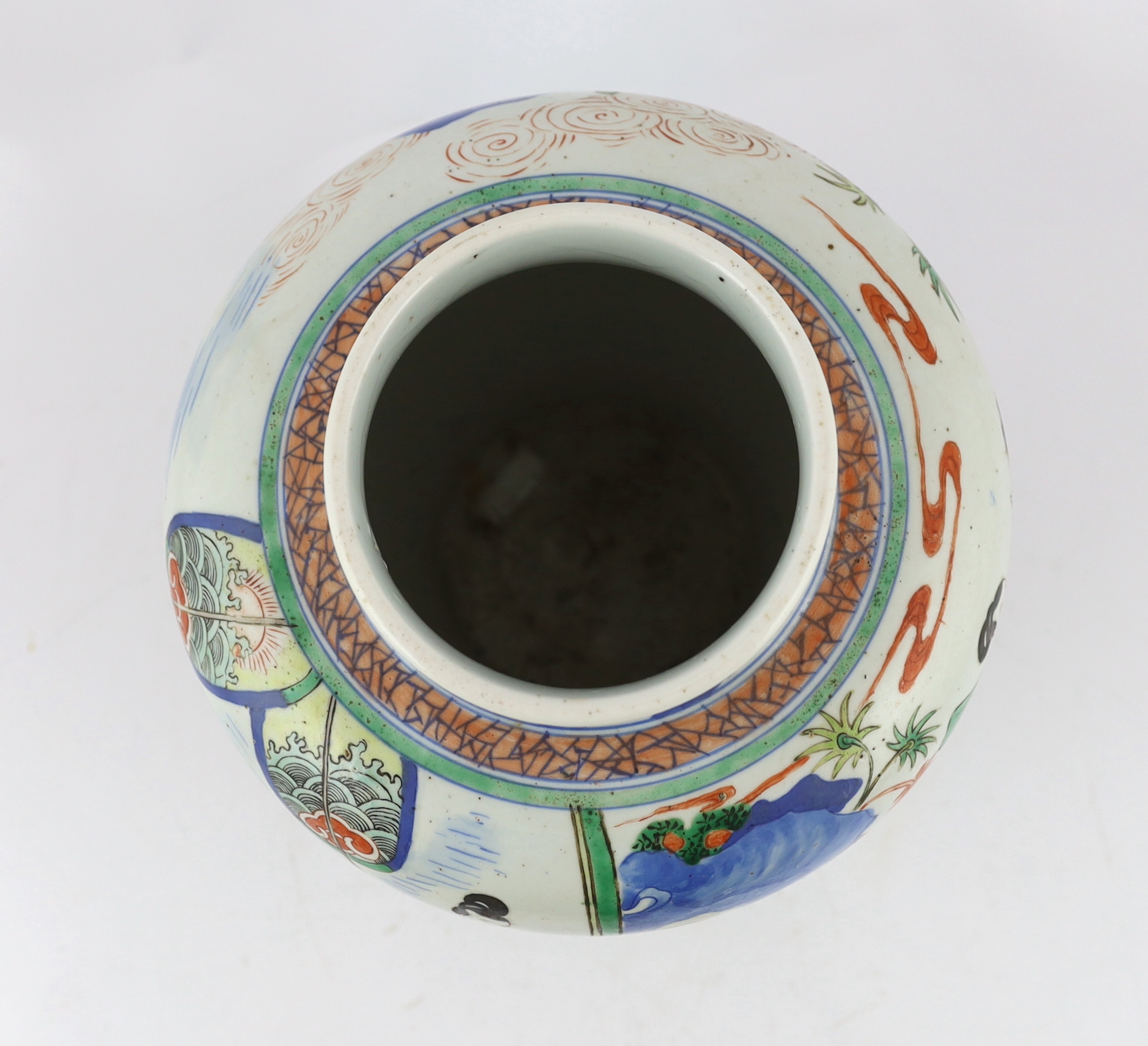 A Chinese wucai ‘ladies’ ovoid jar, 19th century
